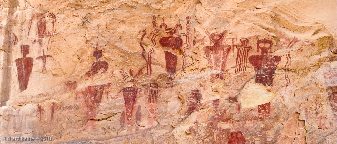 Photo by Richard Rathe Panorama, Pictographs, Rock_Art, Native_American, Utah
