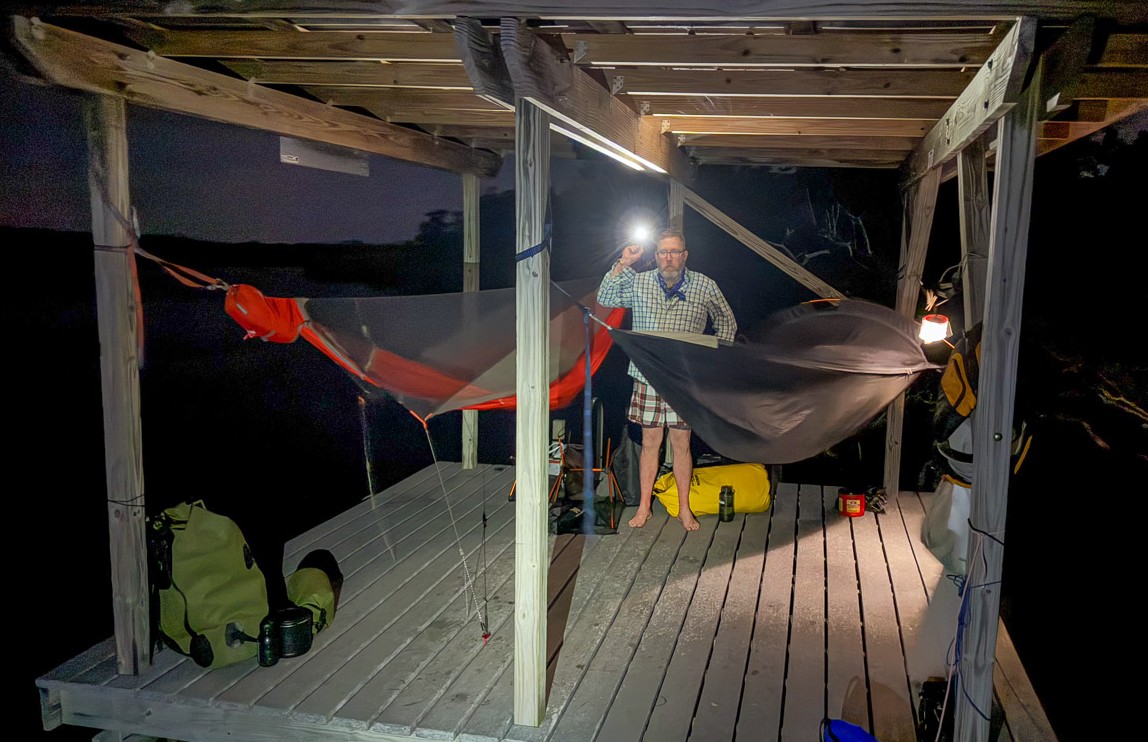 Two Hammocks on a Chickee