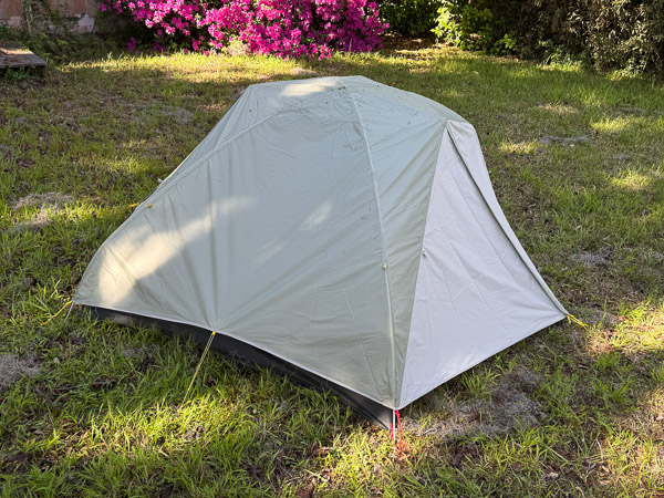 Foot Sidewall Staked Out (Do this or get wet!)