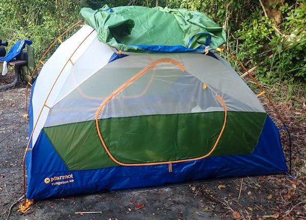 Folded Fly On Top of Tent