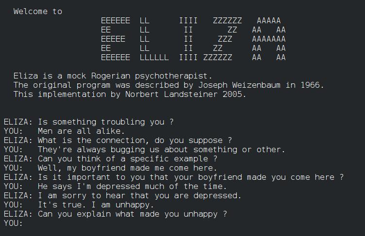 ELIZA Screen (source:wikicommons)