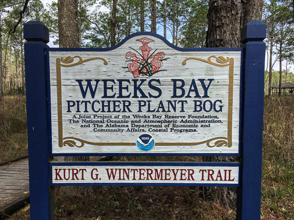 Weeks Bay Bog Sign