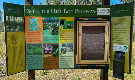 Splinter Hill Bog Preserve Sign