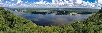 Panorama 053 Panorama View From Pikes Peak Of The Upper Mississippi And Convergence With The Wisconsin River