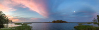 Panorama 380 Best Lake Santa Fe Panorama Moon Sunset