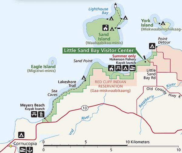 Sea Caves Location Map [source:nps.gov]