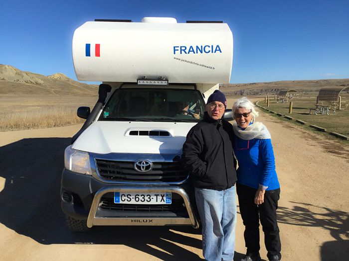 Rick and French Tourists at Sage Creek