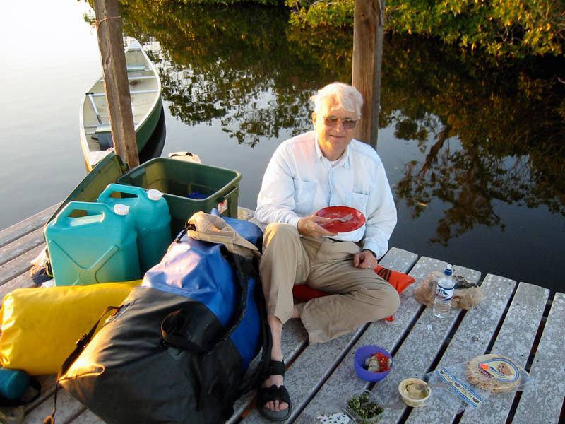 Dinner on Roberts River Chickee