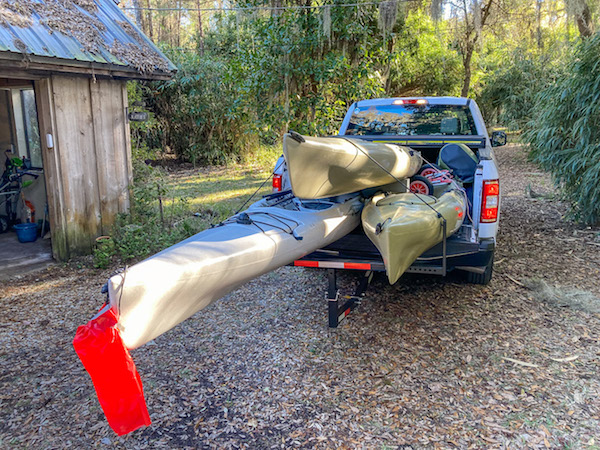 Three Kayaks On Board