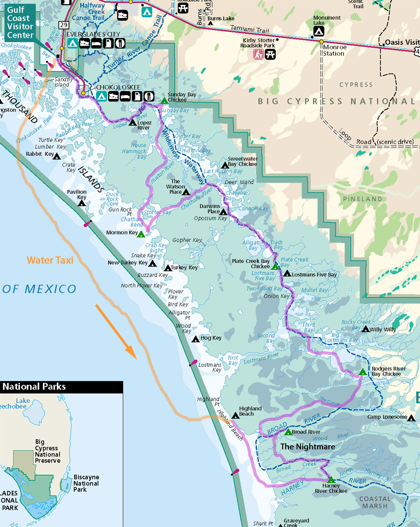 Everglades Route 2001 North Water Taxi