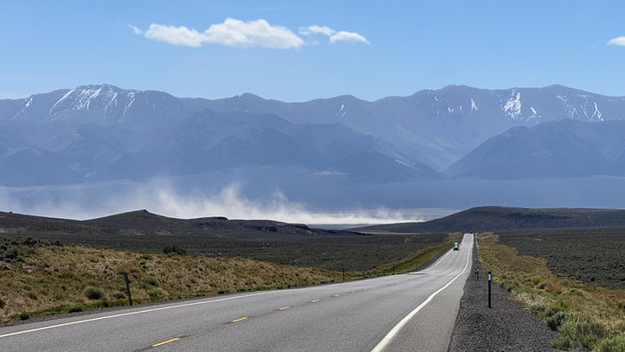 Nevada Highway as Dust Storm Begins