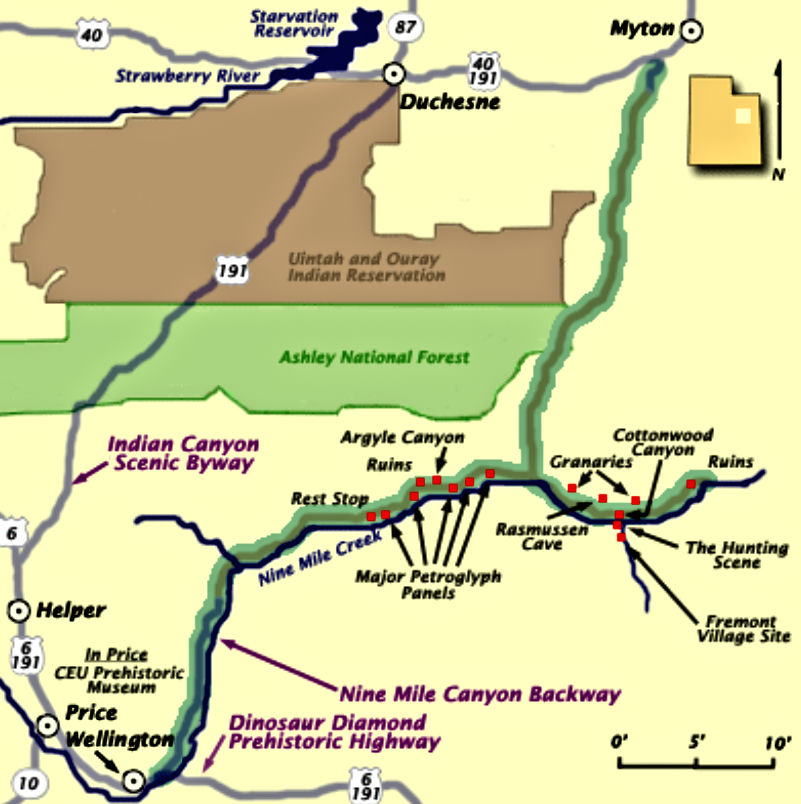 Area Map Showing Major Petroglyph Panels