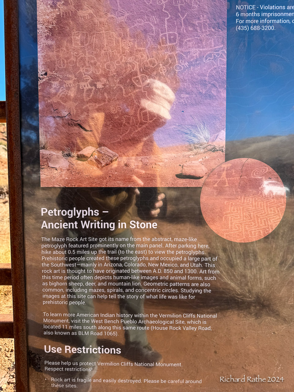 Rockart 08 Maze Vermilion Cliffs Sign