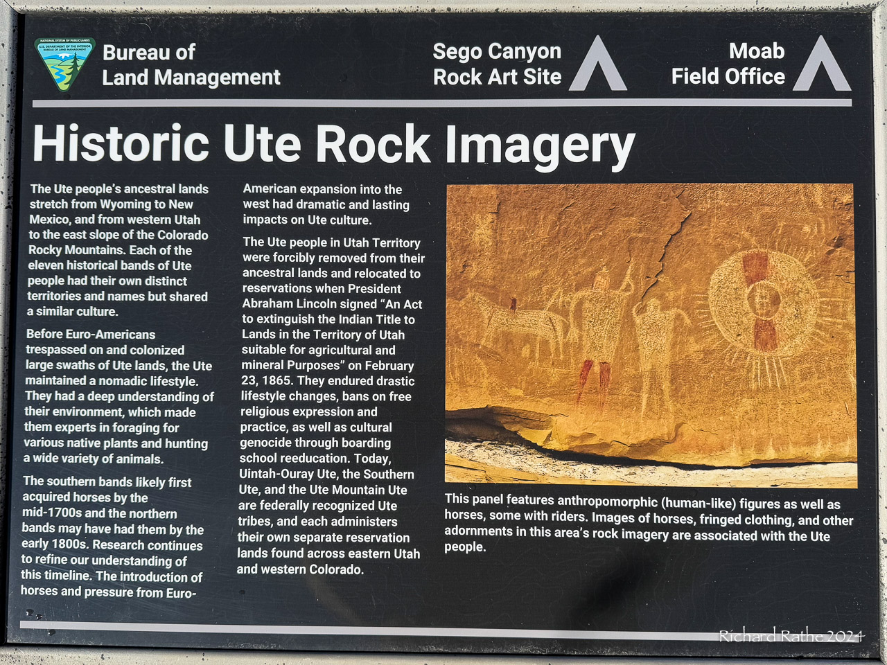 Rockart 41 Sego Canyon Sign