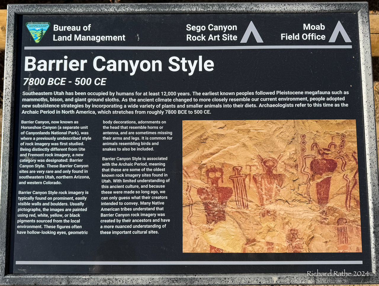 Rockart 45 Sego Canyon Sign